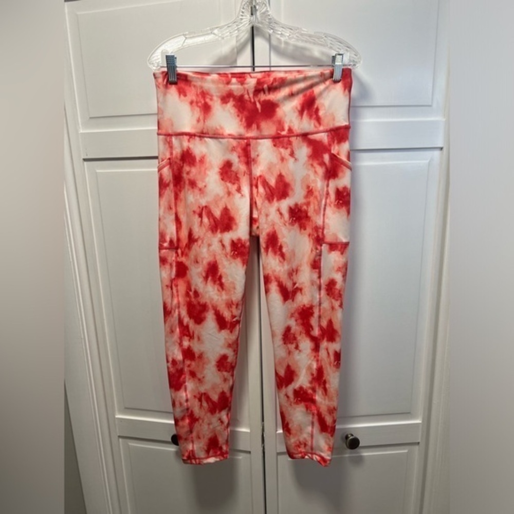 Ideology Morning Glory Pink Tie Dye Leggings With Pockets Size Women’s Large